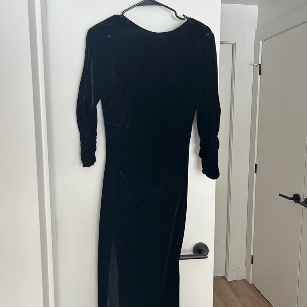 Elegant Black Velvet Dress
